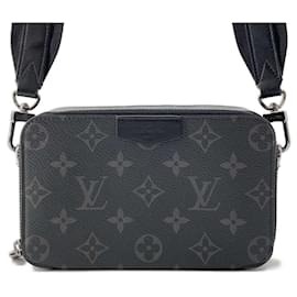 Louis Vuitton-Louis Vuitton Monogram Eclipse Shoulder Bag-Black