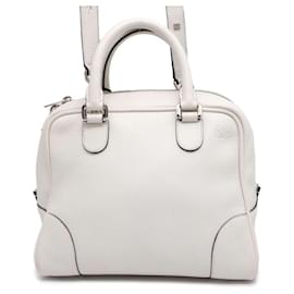 Loewe-Loewe Amazona 75 Leather Handbag-White