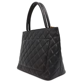 Chanel-Chanel Black Caviar Leather Tote Bag-Black