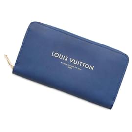 Louis Vuitton-Louis Vuitton Long Wallet in Blue Leather-Blue