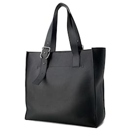 Loewe-Loewe Black Leather Tote Bag-Black