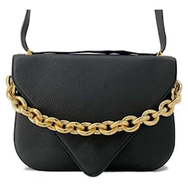 Bottega Veneta-Bottega Veneta Black Leather Shoulder Bag-Black