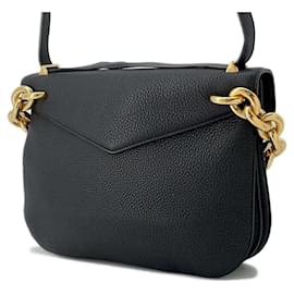 Bottega Veneta-Bottega Veneta Black Leather Shoulder Bag-Black