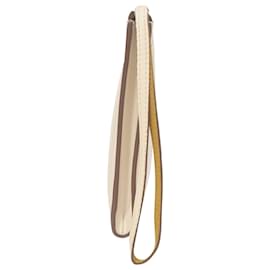 Stella Mc Cartney-Stella Mccartney Alter Logo Clutch Bag in Cream Leather-White,Cream