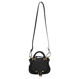 Chloé-Chloé Marcie Mini Double Carry Bag Black-Black