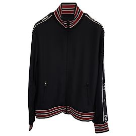 Cady Track-Jacke von Dolce & Gabbana aus schwarzem Polyester Nero Schwarz