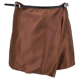 Saia envolvente Givenchy Voyou em seda marrom Marrom Vermelho