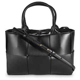 Bottega Veneta-Bottega Veneta Black Intrecciato Nappa Mini Arco Tote-Black