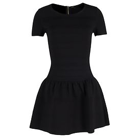 Abito Mini Peplum Maje in Poliestere Nero Nero