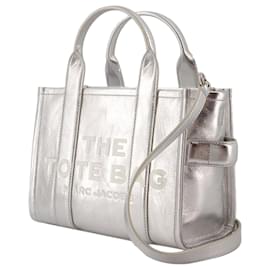 Marc Jacobs-The Small Tote - Marc Jacobs - Leather - Silver-Silvery,Metallic