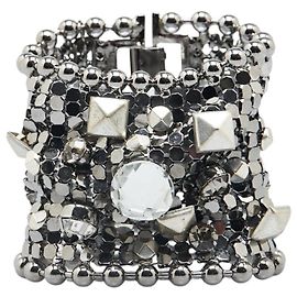 Bracciale Bijou Studded in Metallo Argento Jimmy Choo H&M Argento