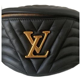 Louis Vuitton Banane Schwarz Leder Schwarz