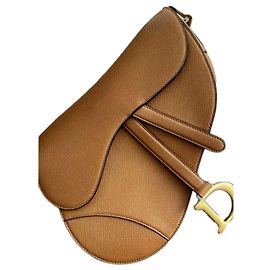 Sac Dior Saddle Bag en cuir Cognac Cognac