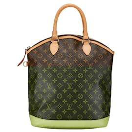 Louis Vuitton-Louis Vuitton Monogram Lockit Vertical Handbag-Brown