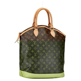 Louis Vuitton-Louis Vuitton Monogram Lockit Vertical Handbag-Brown