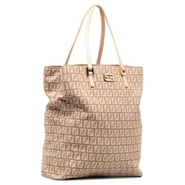 Fendi-Fendi Brown Zucchino Tote Bag-Brown