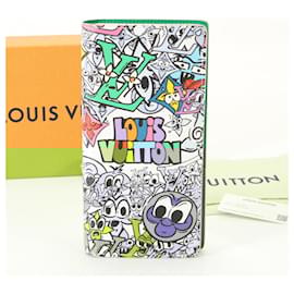 Louis Vuitton-Louis Vuitton Monogram Comic Portefeuille Brazza NM-Multiple colors,Green
