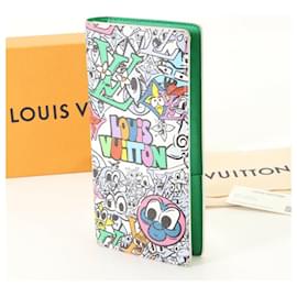 Louis Vuitton-Louis Vuitton Monogram Comic Portefeuille Brazza NM-Multiple colors,Green