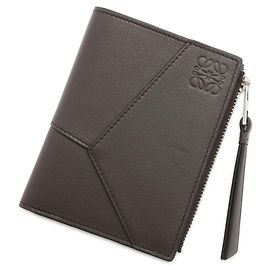 Loewe Puzzle kompakte Leder-Bifold-Brieftasche Anthrazitgrau