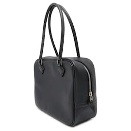 Hermès-Sac à main Hermès Plume en Epsom noir-Noir