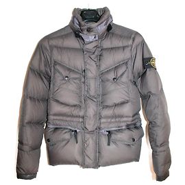Stone Island 2009 Opaque Nylon Daunenjacke Grau