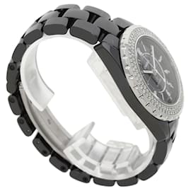 Chanel-Chanel J12 38mm Diamond Bezel Wristwatch-Black