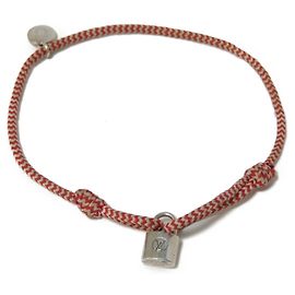 Pulseira de charme em prata 925 Louis Vuitton Prata Vermelho