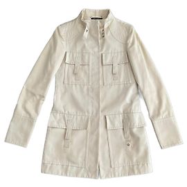 Gucci by Tom Ford Spring Summer 2003 Multipocket White Coat. White