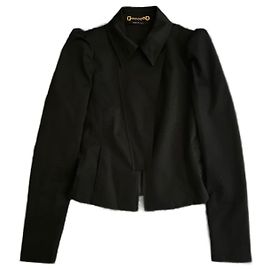 Gucci by Frida Giannini Spring Summer 2006 Asymmetrical Black Jacket. Black