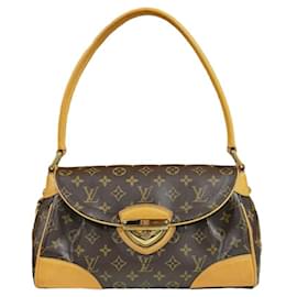 Louis Vuitton-Louis Vuitton Beverly MM Monogram Schultertasche-Braun,Monogramm