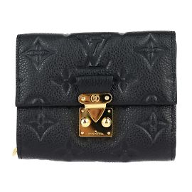 Louis Vuitton Monogram Empreinte Dreifach-Brieftasche Schwarz