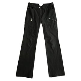 Pantaloni neri con zip Christian Dior di John Galliano primi anni 2000. Nero