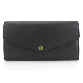 Louis Vuitton-Louis Vuitton Long Wallet Portefeuille Sarah M61182-Black