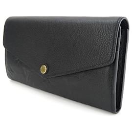Louis Vuitton-Louis Vuitton Long Wallet Portefeuille Sarah M61182-Black