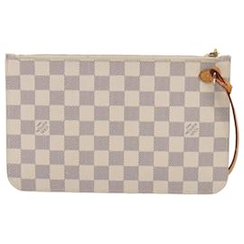 Louis Vuitton-LOUIS VUITTON Pochete Neverfull MM Damier Azur LV Auth 81073-Outro