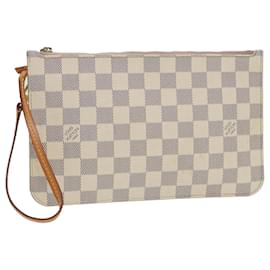 Louis Vuitton-LOUIS VUITTON Pochete Neverfull MM Damier Azur LV Auth 84121-Outro