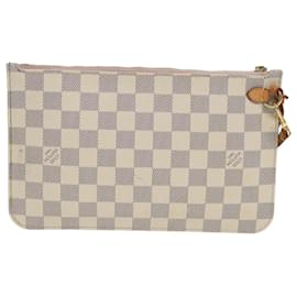 Louis Vuitton-LOUIS VUITTON Pochete Neverfull MM Damier Azur LV Auth 84121-Outro