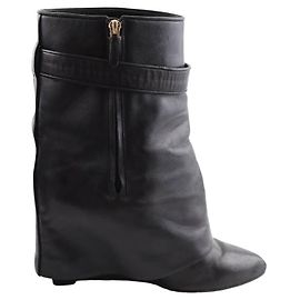 Givenchy Leather Shark Boots Black