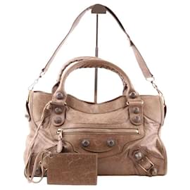 Balenciaga-City leather handbag-Brown