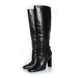 Tom ford, leather boots with T strap Black