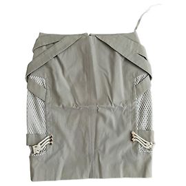 Gucci by Frida Giannini Spring Summer 2010 Bondage Grey Skirt. Grey