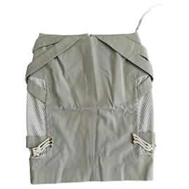 Gucci-Gucci by Frida Giannini Spring Summer 2010 Bondage Grey Skirt.-Grey