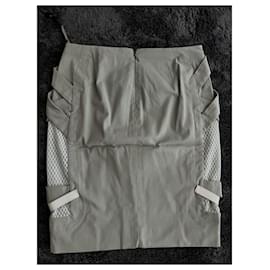 Gucci-Gucci by Frida Giannini Spring Summer 2010 Bondage Grey Skirt.-Grey