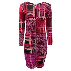 Robe froncée Fuzzi violette / rose / noire Rose