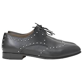Hermès Oxfords con borchie Hermes in pelle nera Nero