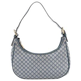 Céline Borsa a spalla Ava in macadam blu Blu