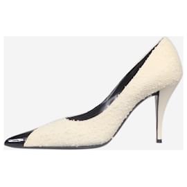 Saint Laurent-Cream boucle pointed-toe pumps - size EU 39.5-Cream