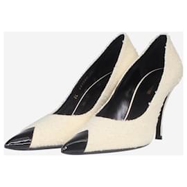 Saint Laurent-Cream boucle pointed-toe pumps - size EU 39.5-Cream