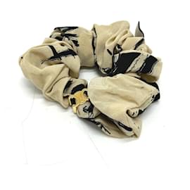 Céline Scrunchie in seta Celine Nero Beige