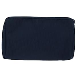 Christian Dior-Christian Dior Trotter Canvas Pouch Navy Auth bs16192-Navy blue
